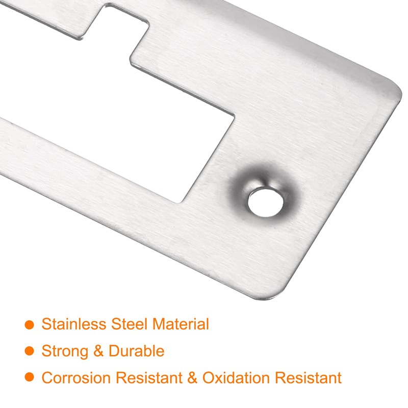 sourcing map Door Strike Plate, 76 mm x 40 mm,
