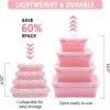 UWEI Loncheras Plegables Y Herméticas De Silicona P/comida 4 Pzs.