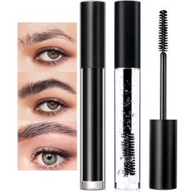DAGEDA Eyebrow Setting Gel, Clear and Black Brow Fix Gel, Waterproof And Sweat-Proof Eyebrow Repair Liquid Brows Styling Beauty Salon Home Use Makeup, 1.81oz