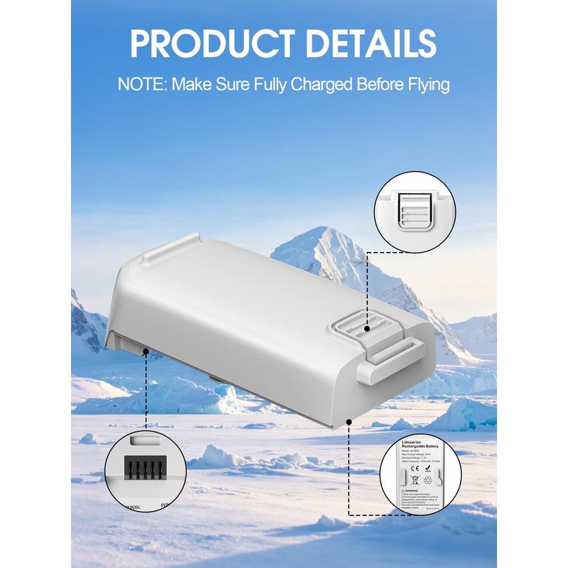 anegine Neo Battery 2-Pack 1435mAh 7.3V Intelligent Flight Battery for
