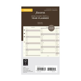 Filofax Personal Yearly Plan, Cotton Cr.(E)2026