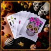 Yerliker 8 hojas Dia De Los Muertos Decoraciones, calcomanías para