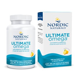 Nordic Naturals Ultimate Omega 1280mg, 60 cápsulas blandas Sabor Limón Para 1 mes