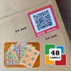 QR Code Labels for Storage, Organization, Moving - 48 Unique