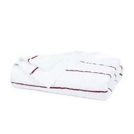 Ample Decor 100% Cotton Set of 1 Beach Towel Large Absorbent Cabana Striped Lightweight, Quick Drying for Adults - Red - 30 X 68 Inch