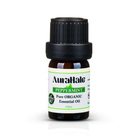 AuraHale Organic Peppermint Essential Oil – 100% Pure & Undiluted | Therapeutic Grade Mentha Piperita for Aromatherapy & Diffusers | Bottled in The UK