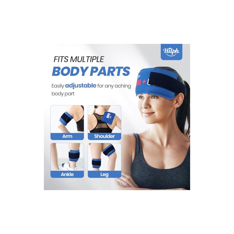 Hilph Hilph Ice Packs for Injuries, Reusable Hot Cold Compress