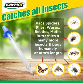 Katcha Katcha? Bug Buster Spider Vacuum Blue! - Vac's/Sucks up live bugs!! Easily remove spiders from your home without touching them! - UK's Number 1 Spider Catcher Vacuum