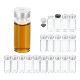 YOKIVE 20 Pcs Sample Vials, Lab Empty Vials | Lab Supplies, Great for Chemistry Lab Chemicals (Transparent, 10-ml)