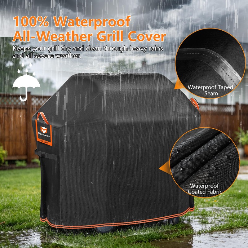 MyraLexis 52" BBQ Grill Cover for Outdoor Grill 1000D Heavy