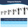 Supvision 6 Cup Moka Pot Aluminum 300ml Italian Coffee Maker