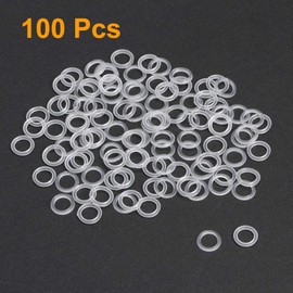 sourcing map Flat Washer Nylon M5 Seal 7.5 mm AD 5 mm ID 1 mm Thick Clear for Tap Pipe Water Hose Insulation Screws Pack of 100