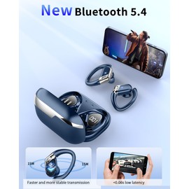 Wireless Earbuds, Bluetooth 5.4 Headphones Sport 50H Bluetooth Ear Buds, CVC 8.0 Noise Cancelling Earphones Wireless Over The Ear Earbuds IP7 Waterproof, Running Headphones with Earhooks for Workout