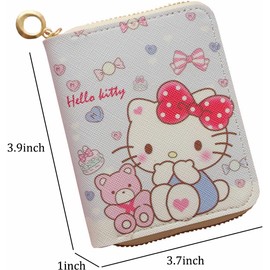 Children's Girls' Cartoon Wallet, Purse Women's Small, Small Purse Ladies, Cartoon Wallet, Purse Women's Small, Cute Keyring for Children, Students, Girls, pink, Contemporary