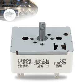 Upgrade 316436001 316021501 Infinite Burner Control Switch, Compatible With Frigidaire Stove Burner Switch, 8in Burner Switch Replace Range Switch 1155395, 812448, 316021501, 5304506425
