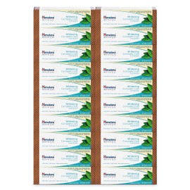 Himalaya Botanique Whitening Complete Care Toothpaste, 20 Pack Travel Size, Teeth Whitening, Fights Plaque, Fluoride Free, No Artificial Flavors, SLS Free, Simply Mint Flavor, TSA Approved, 0.74 Oz