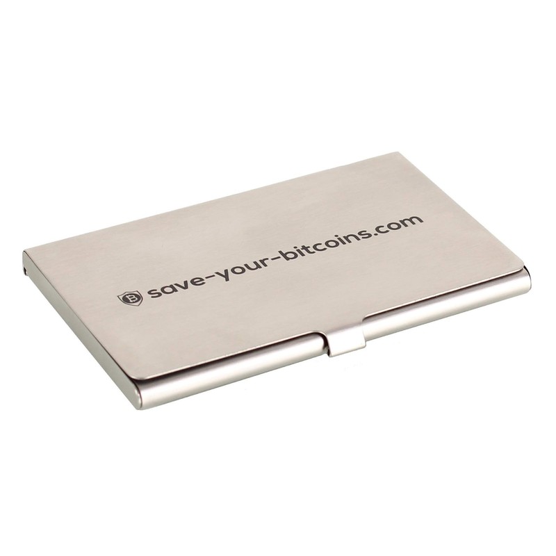 Save-Your-Bitcoins Private Key - Recovery Metal Plate Stainless Steel (V4A)