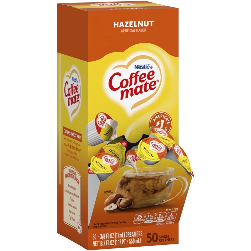 Coffee Mate Nestle Coffee mate Hazelnut Liquid Creamer Singles 50