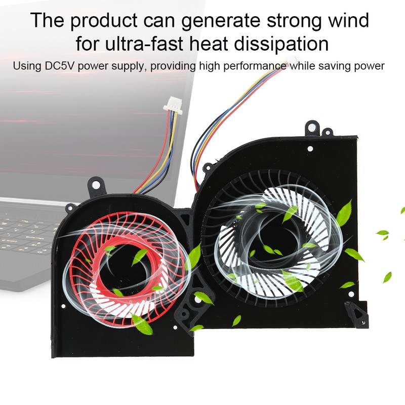 GPU Double Side Cooling Fan Computer Accessories Fit for GS65