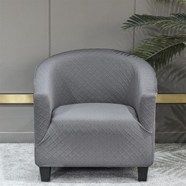 MIFXIN Tub Chair Slipcover 1 Piece High Stretch Club Chair Cover Spandex Elastic Armchair Couch Cover Sofa Furniture Protector for Living Room Hotel Counter (Solid Grey)