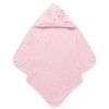 Purebaby Essential Bear Cotton Hooded Towel, Pale Blue Melange