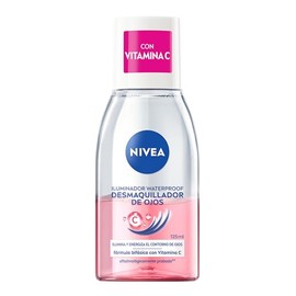 NIVEA Desmaquillante Bifásico de Ojos con Vitamina C, 125 ml Iluminador Waterproof