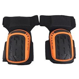 Bibykivn Knee Pads with Hard Shell - Shockproof, Non-Slip & Breathable - Professional Knee Pads for Construction, Workshop & Outdoor (Orange Extended Version)