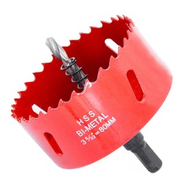 80mm HSS Bi-Metal Hole Saw (with Arbor & Guide Head),High-Speed Hole Saws and Heavy Duty Steel Design more Precise Cuts Faster,Hole Cutter For Wood Metal Board Aluminum Iron,Power-efficient Tools