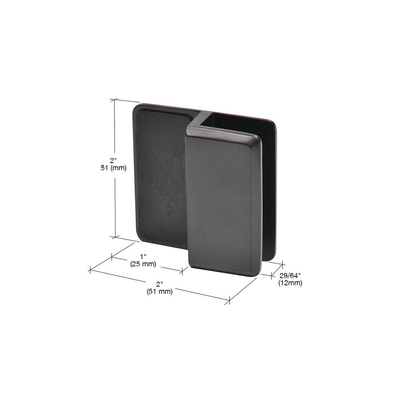 CRL Oil Rubbed Bronze Beveled Style Frameless Shower Door Stop