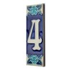 Phosphorescent Hand Painted Italian Ceramic Number & Letter Tiles Rose