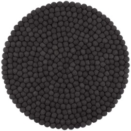 myfelt Kuno Felt Ball Seat Cover Round Diameter 36 cm Anthracite