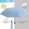CarsMinders Windproof Travel Umbrella with 16 Sturdy Ribs,Compact and Foldable,One-Touch