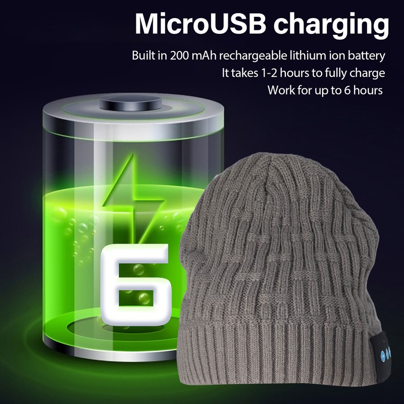 Bluetooth Hat Winter Warm Knit USB Smart Music Wireless Hat