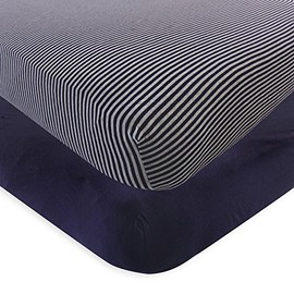 Touched by Nature 2 Piece Organic Fitted Crib Sheets, Gray, One Size