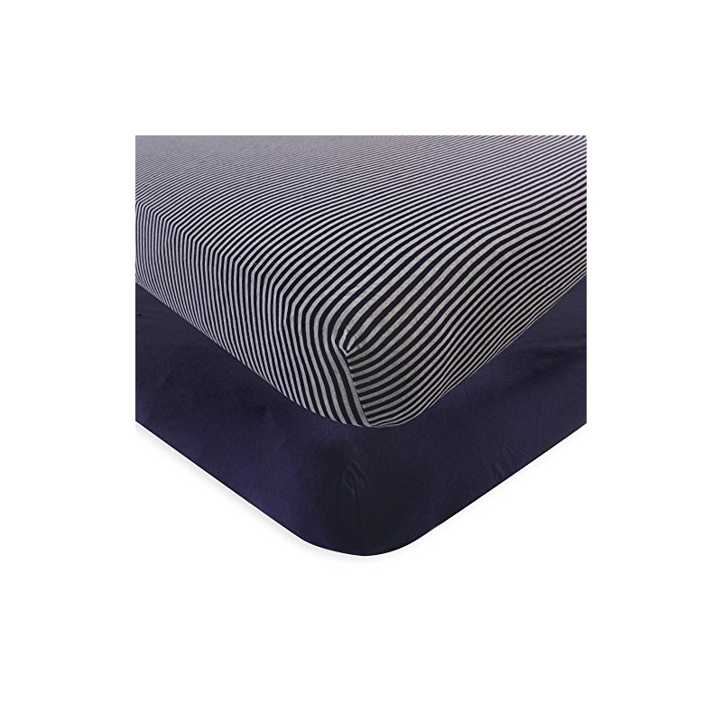 Touched by Nature 2 Piece Organic Fitted Crib Sheets, Gray,