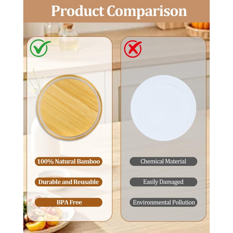 Replacement Wooden Lids for Pyrex, Anchor Hocking Glass Containers 7200