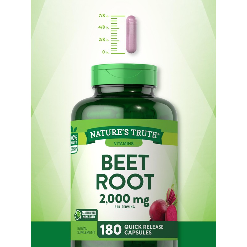 Nature's Truth Beet Root Capsules | 2,000mg | 180 Count
