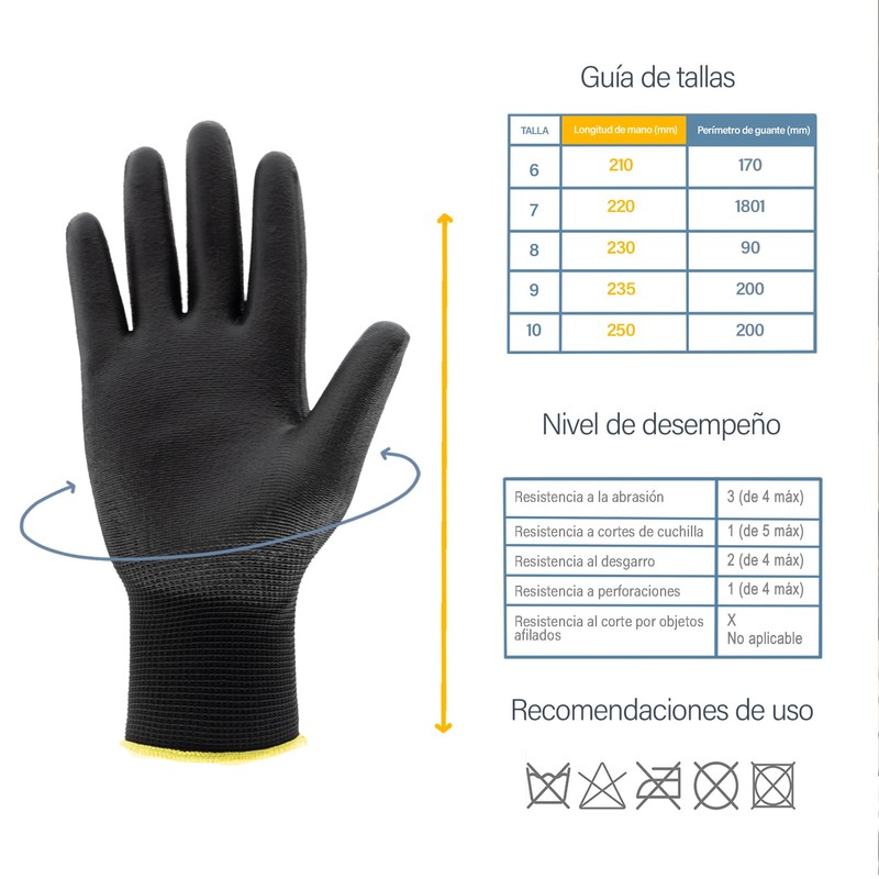 Exbrieco - Multifunctional work gloves made of polyurethane - colour