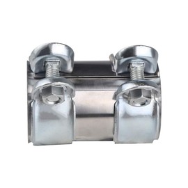 ADPOW Stainless Steel Muffler Band Exhaust Connecting Pipe 55mm