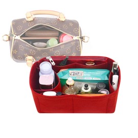Purse Organizer Insert Fit LV Speedy 20 Tote Felt Organizer Bag Shaper Y061red-S