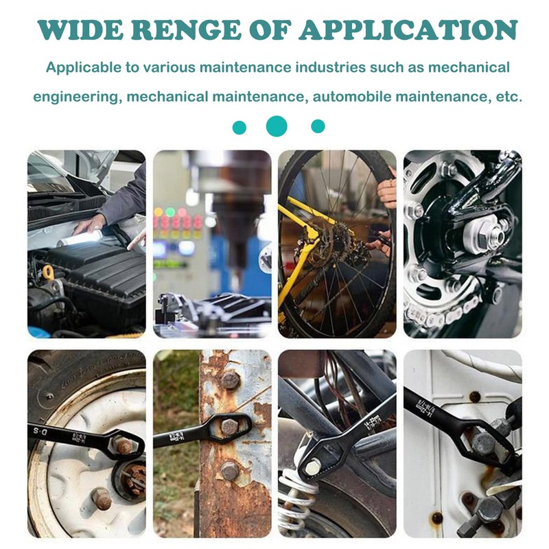 KEWAYO 8-22mm Universal Torx Wrench Set, Double-Ended Self-Tightening Adjustable Wrench