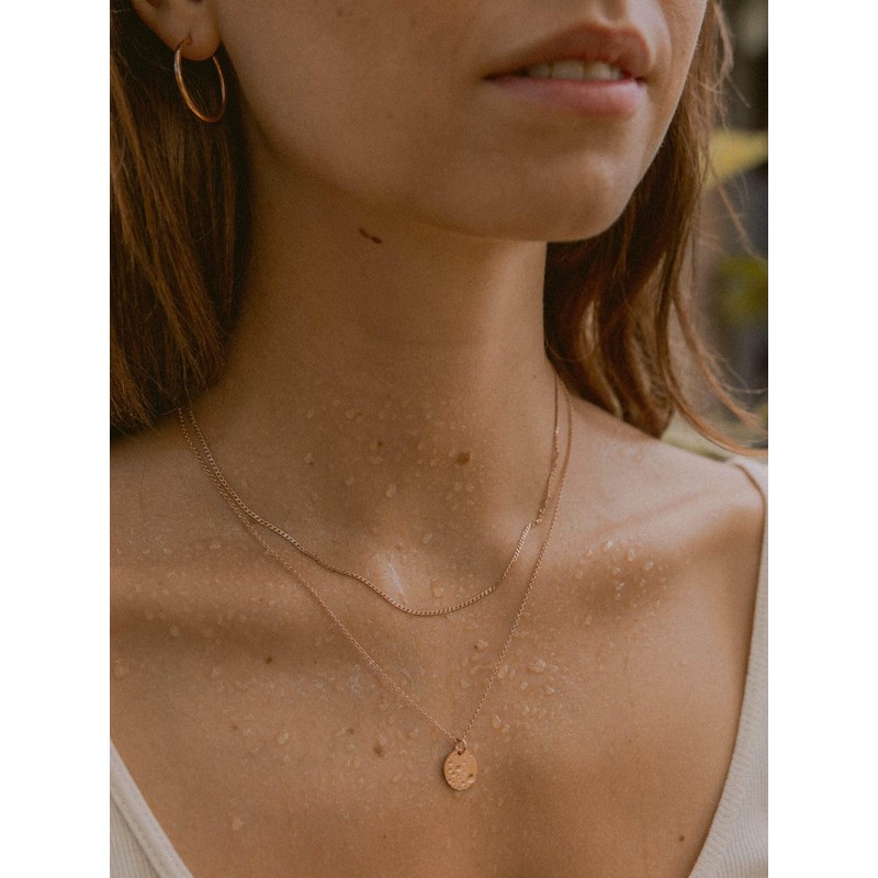 Modabilé Women’s Necklace with Circle Pendant - 925 Sterling Silver