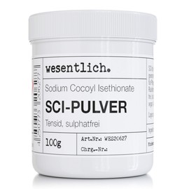 SCI - Sodium Cocoyl Isethionate 100g in Resealable Screw Cap Tin wesentlich.