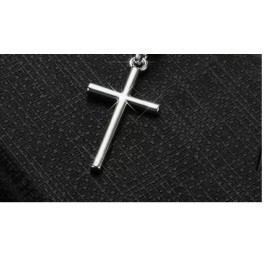 Fashion Jewelry small CROSS JESUS RELIGIOUS PRAY CHRISTIAN pendant German Silver 20" Necklace