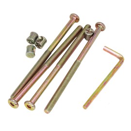 cSeao Antique Bed Bolts Hardware Replacement Parts, cSeao 10-Pack M6 x 110mm Socket Cap Bed Mounting Bolt for Furniture (M6 x 110mm)