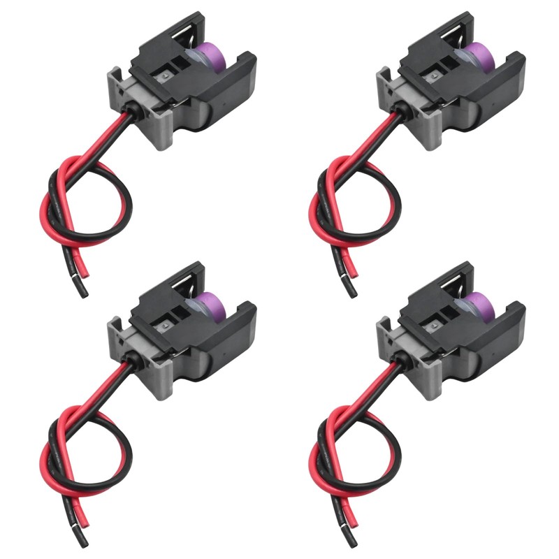 Ollanoos 4Pcs 2 Pin Car Diesel Injector Connector Wire Harness