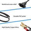 Strhowill IEC320 C13 to C14 Power Cable, 0.6m/1.96ft, 90-Degree