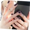 Outanaya 1set Rhinestone Nail Charms Letter Shape Manicure Decorations for