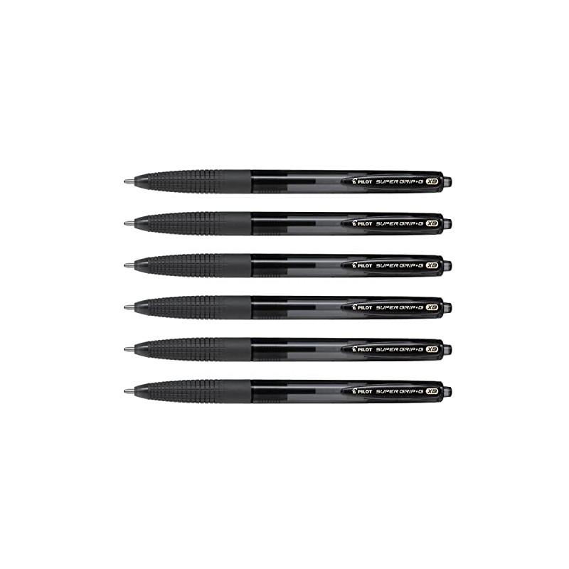 Pilot Pack of 6 Super Grip G Retractable Ballpoint Pens