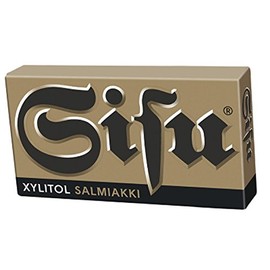 4 Boxes x 36g of Leaf Sisu Xylitol Salmiakki - Original - Finnish - Salmiak - Licorice - Pastilles - Lozenges - Drops - Dragees - Candies - Sweets